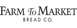 Logo of "Farm To Market Bread Co." with black text on a white background.