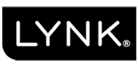 Black logo displaying the word "LYNK" in white capital letters, with a registered trademark symbol.